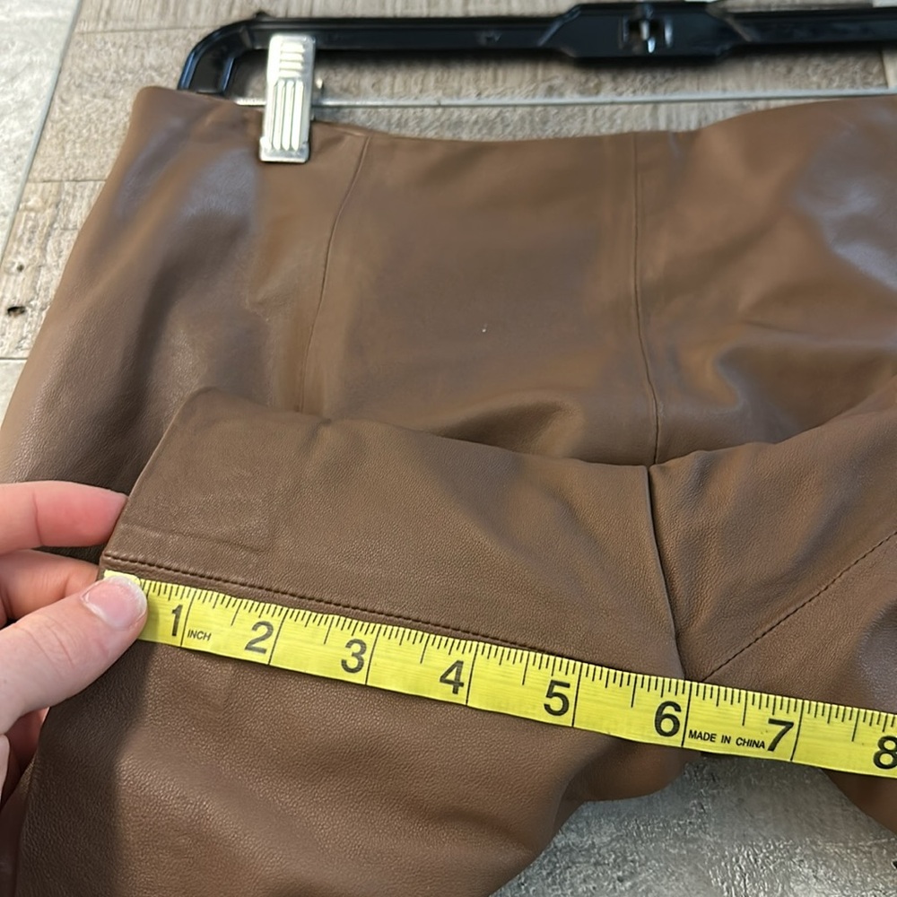 Vince Brown Leather Shorts!! - Picture 5 of 5